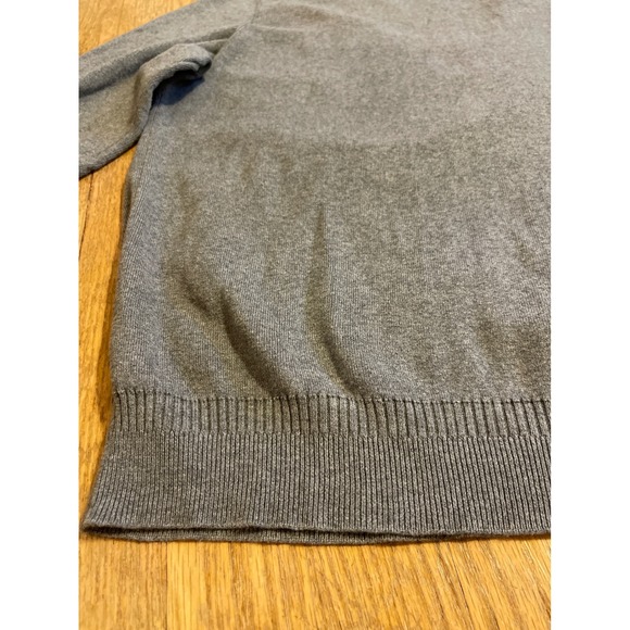 Calvin Klein Mens Gray V Neck Sweater Long Sleeve Cotton Modal Size L Preppy - Picture 5 of 7
